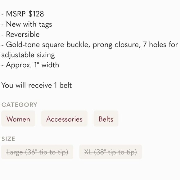 NWT Frye reversible belt main image 7